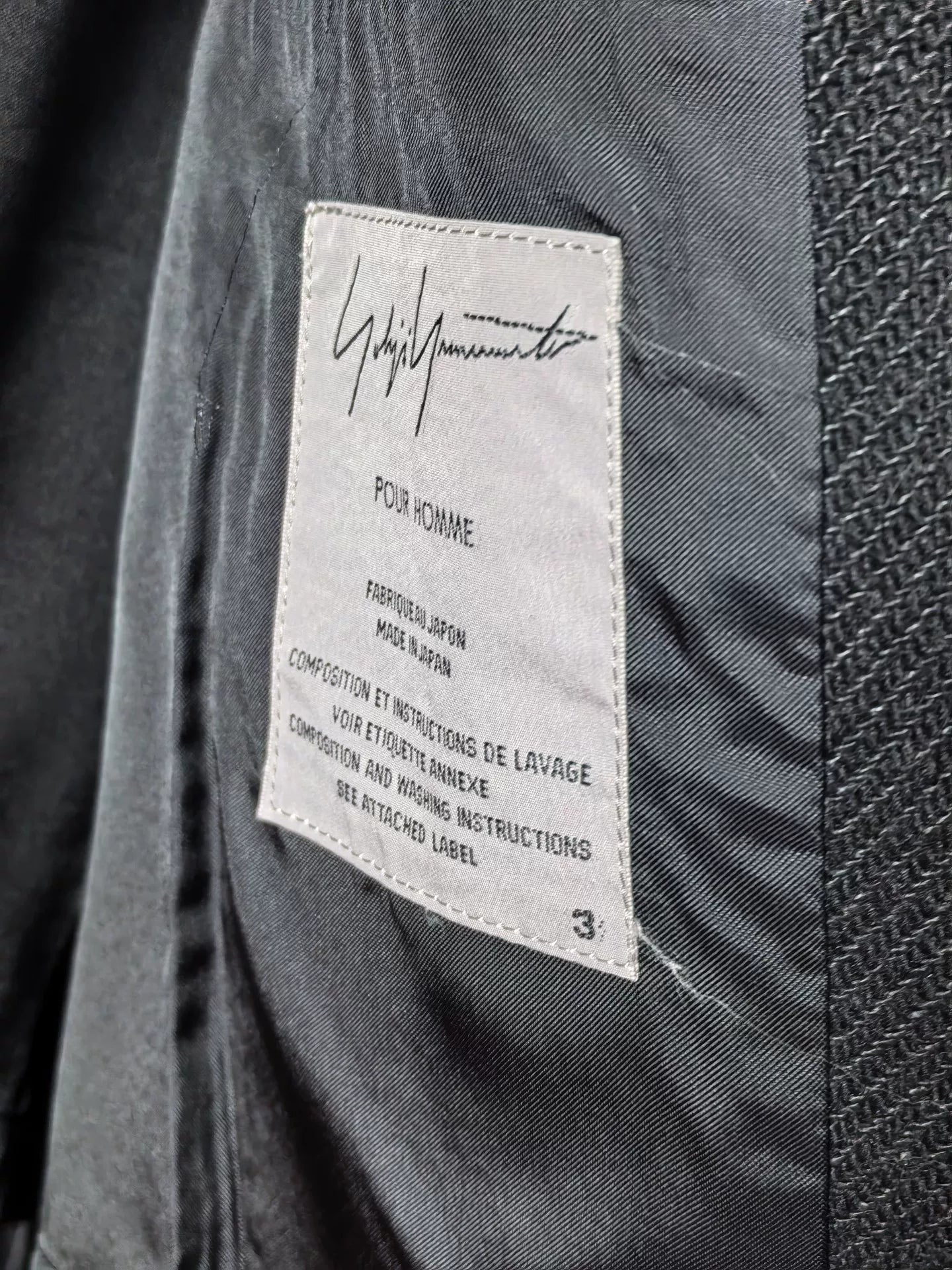 Yohji Yamamoto Pour Homme 05AW Black Coat