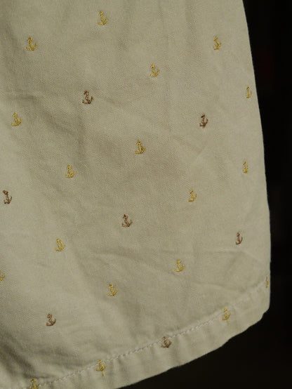 Kapital Khaki Anchor Embroidered Shorts