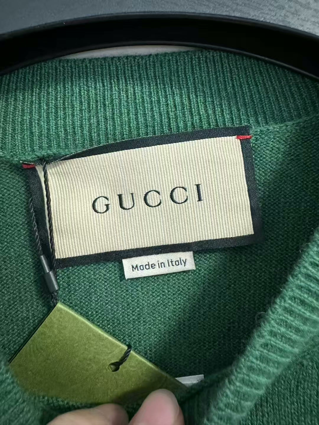 gucci deep green wool sweater size xs