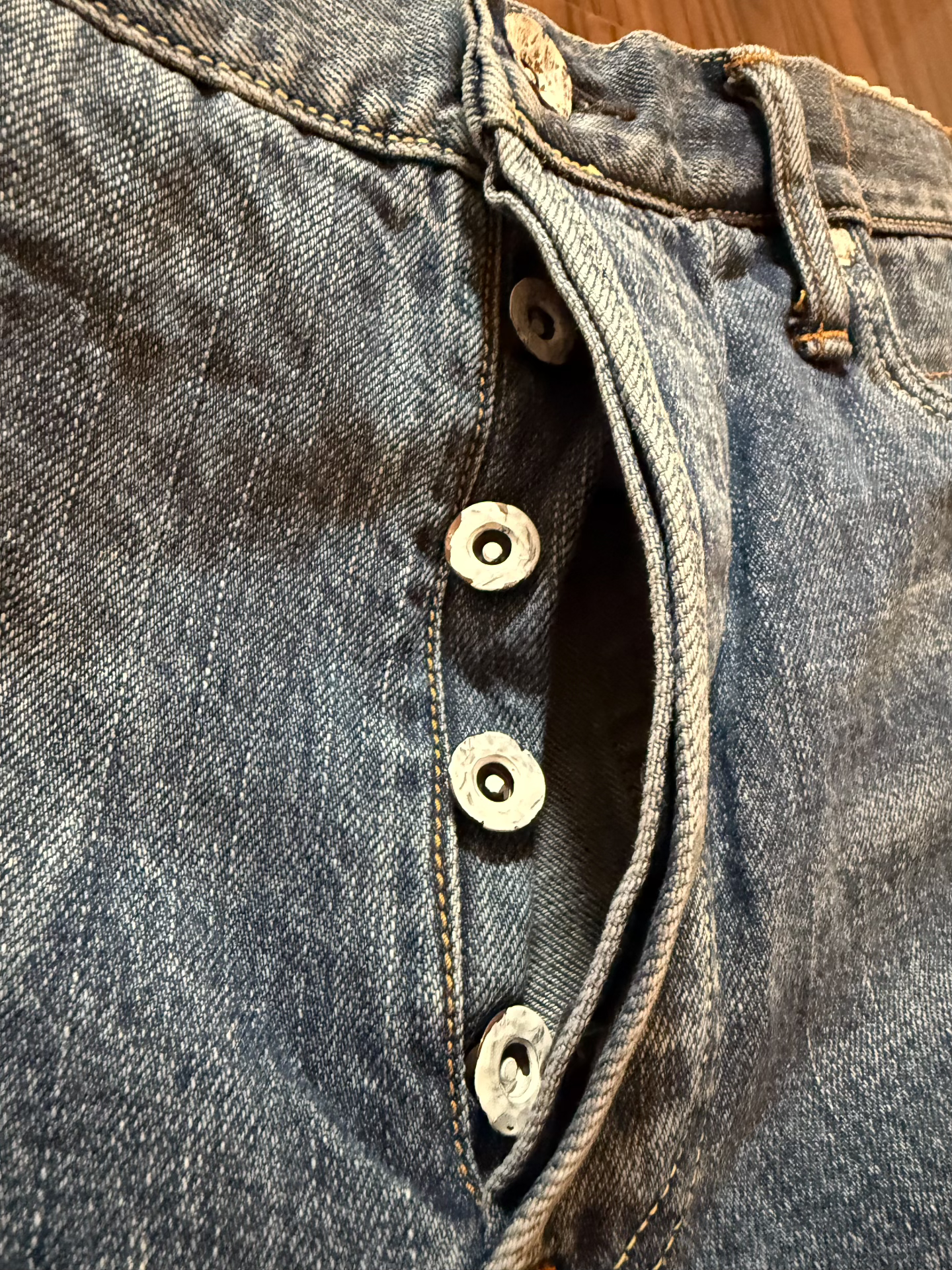 visvim 25SS 11 Dry Blue Paint Jeans
