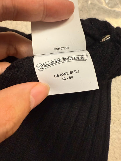 Chrome Hearts Cross Patch Black Cashmere Beanie