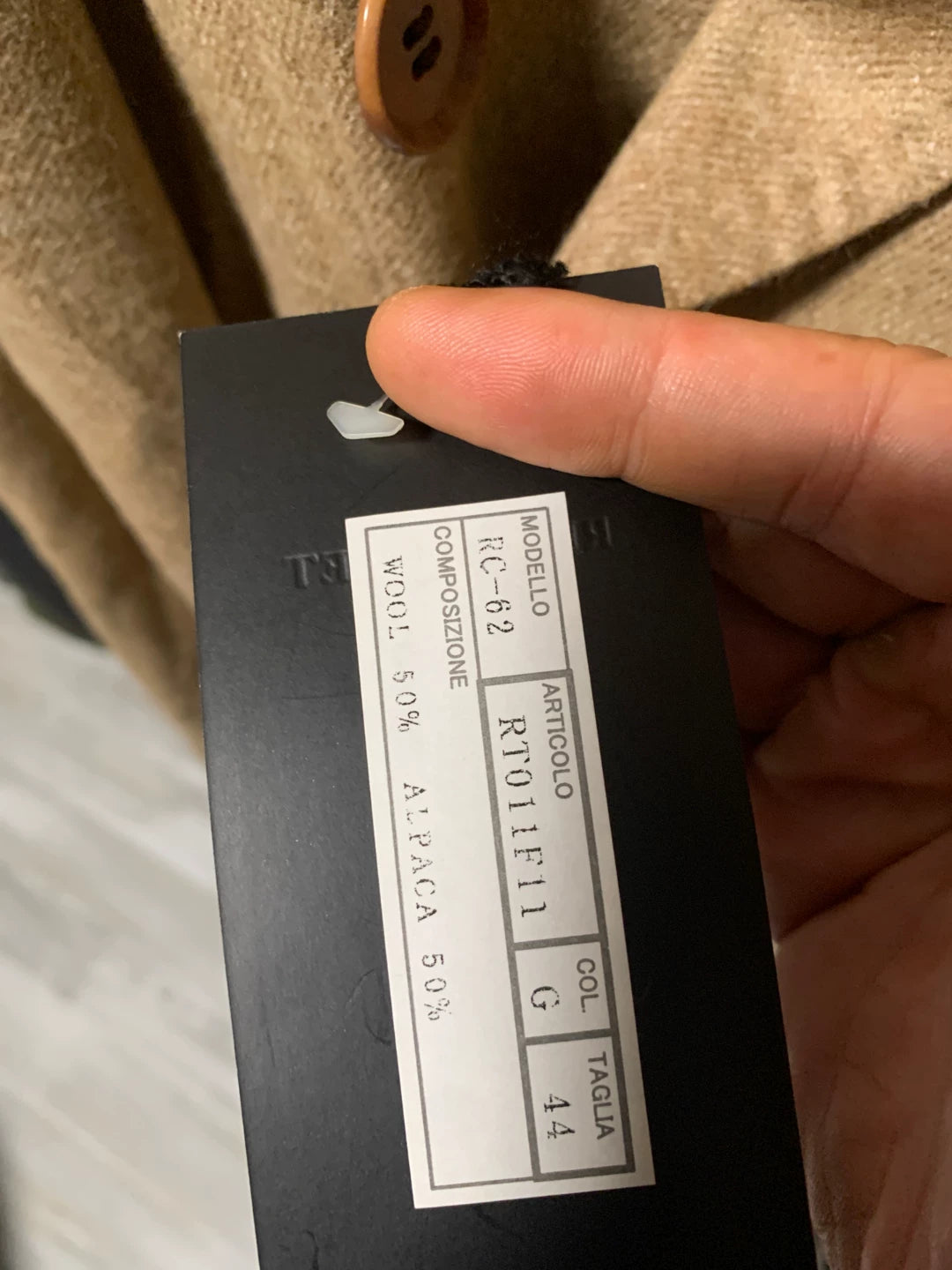 brand  double-breasted jacket in brown