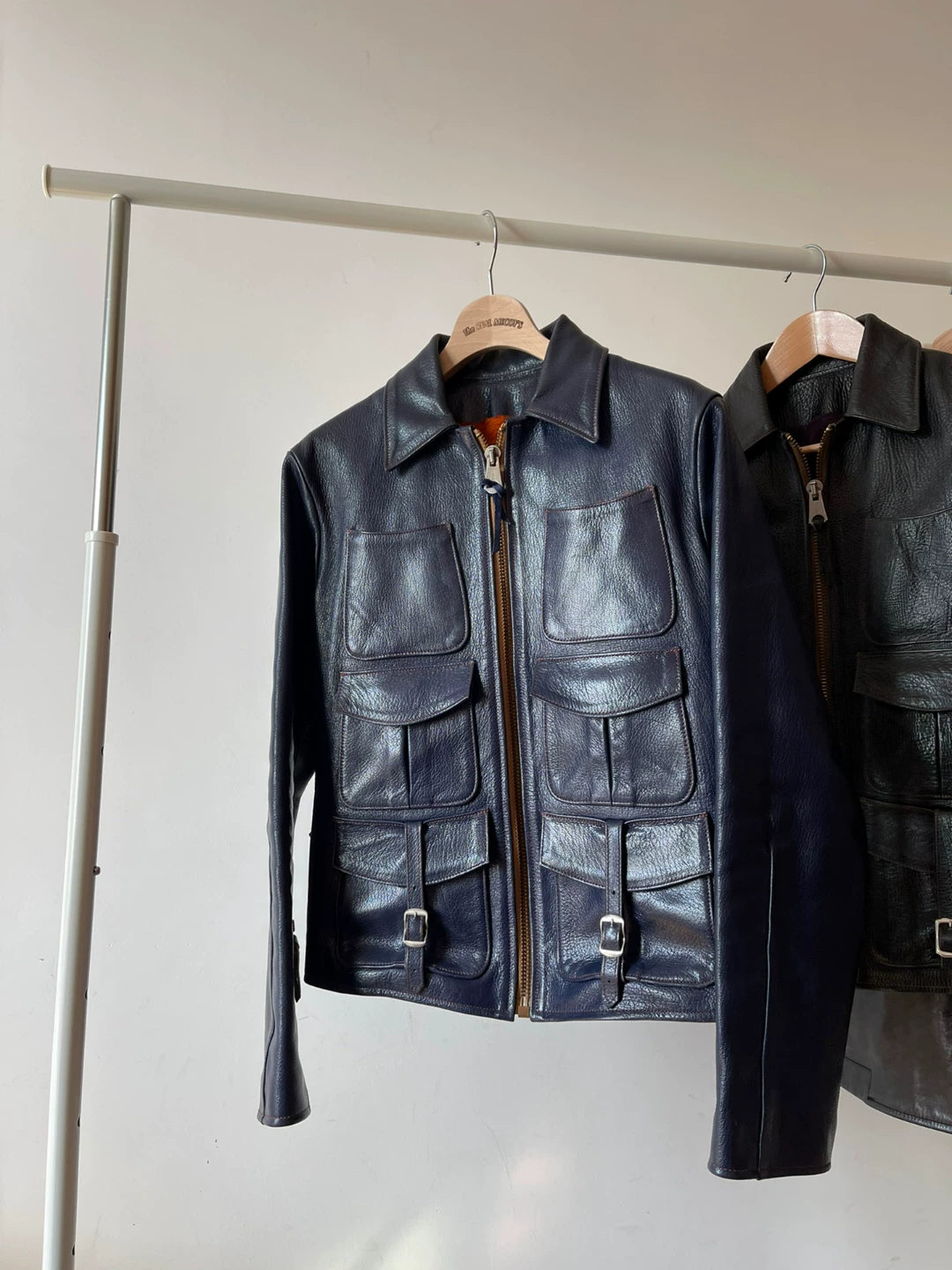freewheelers leather jacket with pockets