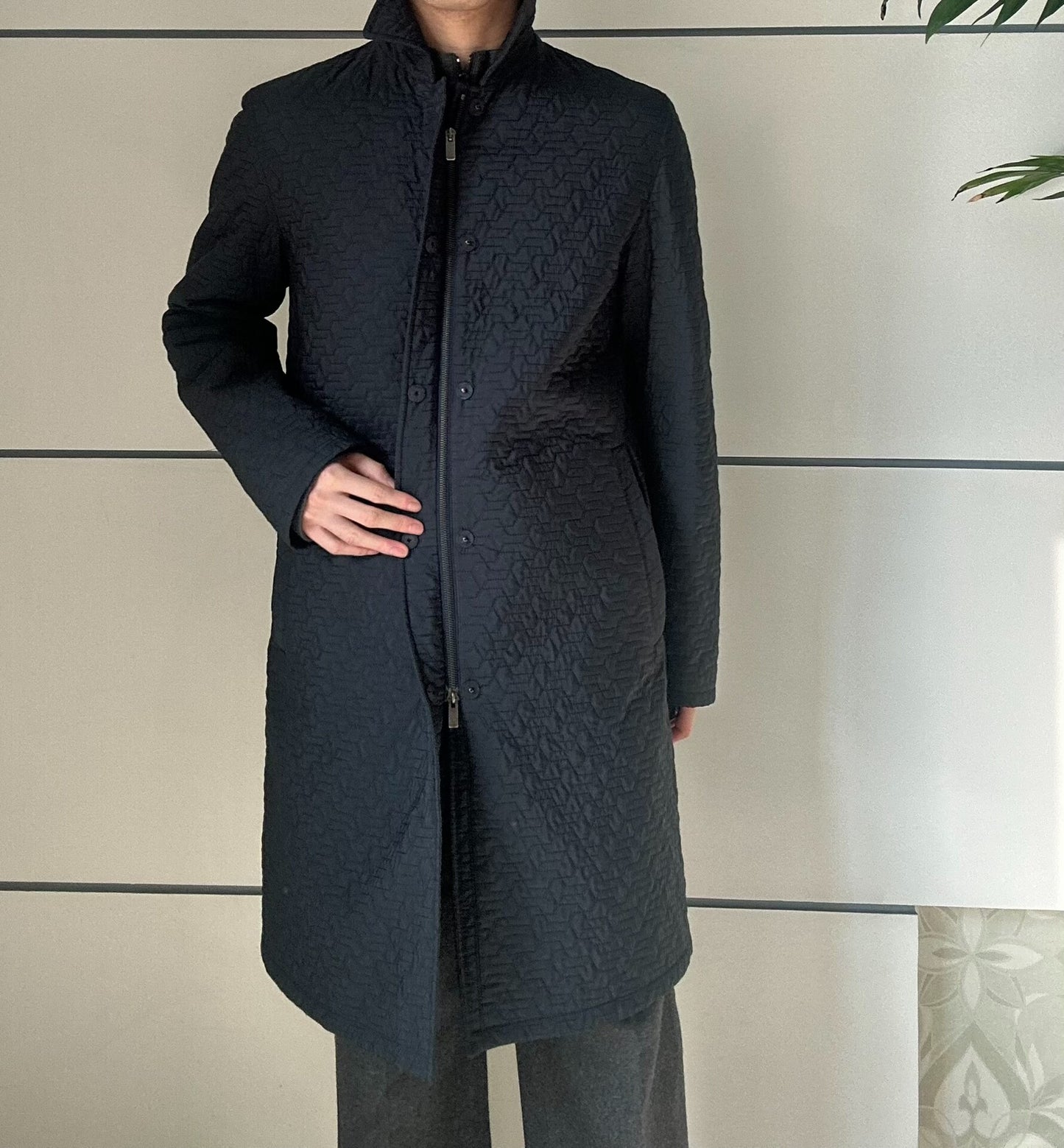 JIL SANDER RAF SIMONS Geometric Pattern Coat