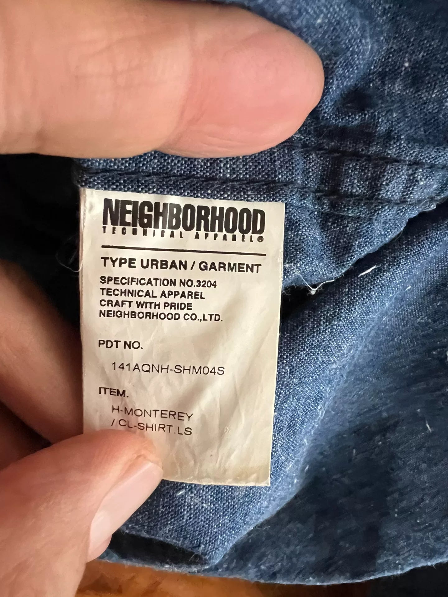 premium blue denim embroidered utility shirt