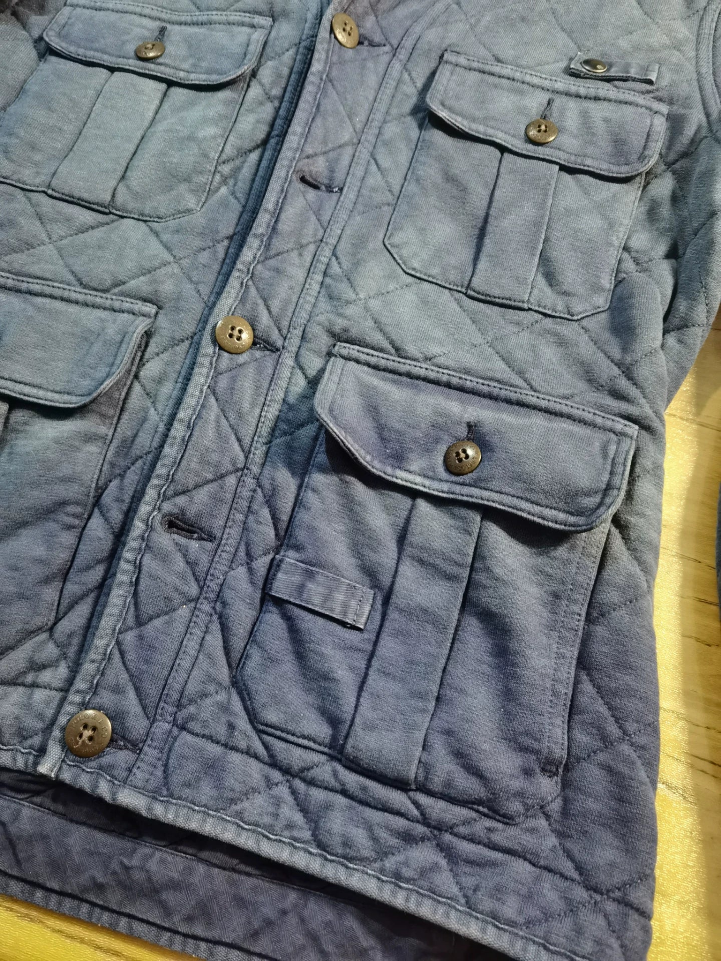 RRL Ralph Lauren Blue Dyed Collar Jacket