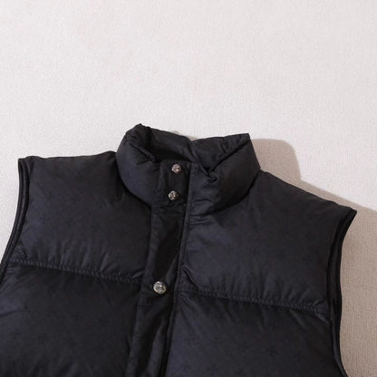 Chrome Hearts Black Patterned Down Vest