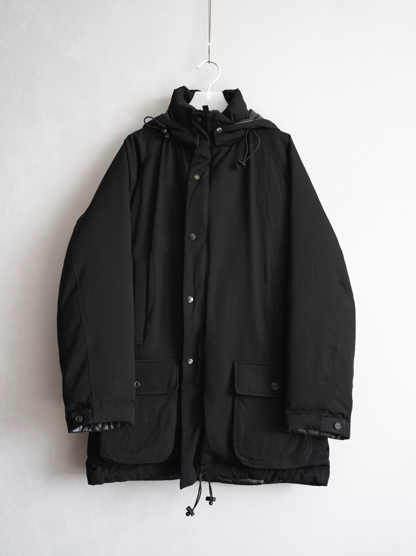 Yohji Yamamoto Black Hooded Down Jacket