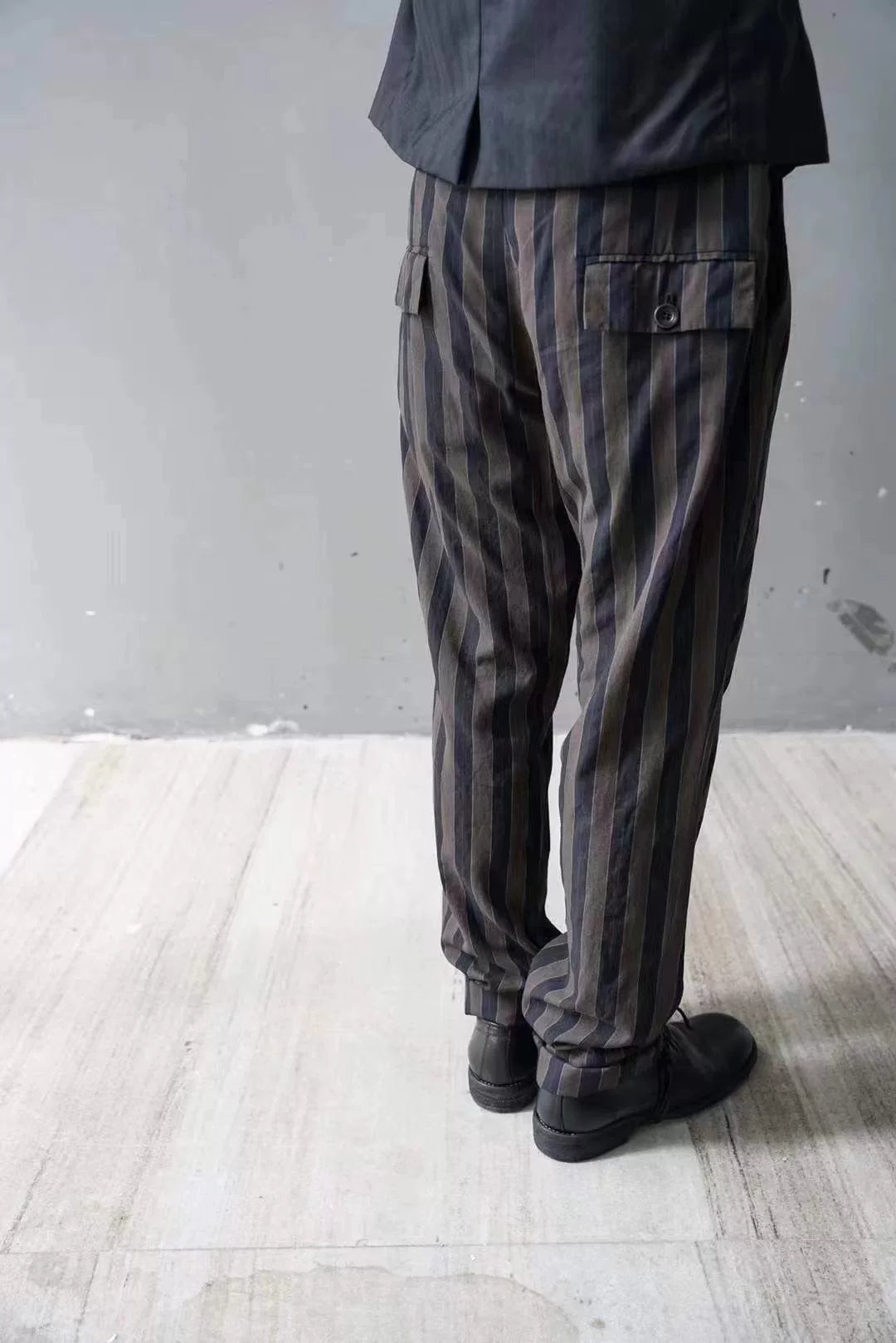 Geoffrey B. Small Silk Wool Striped Pants