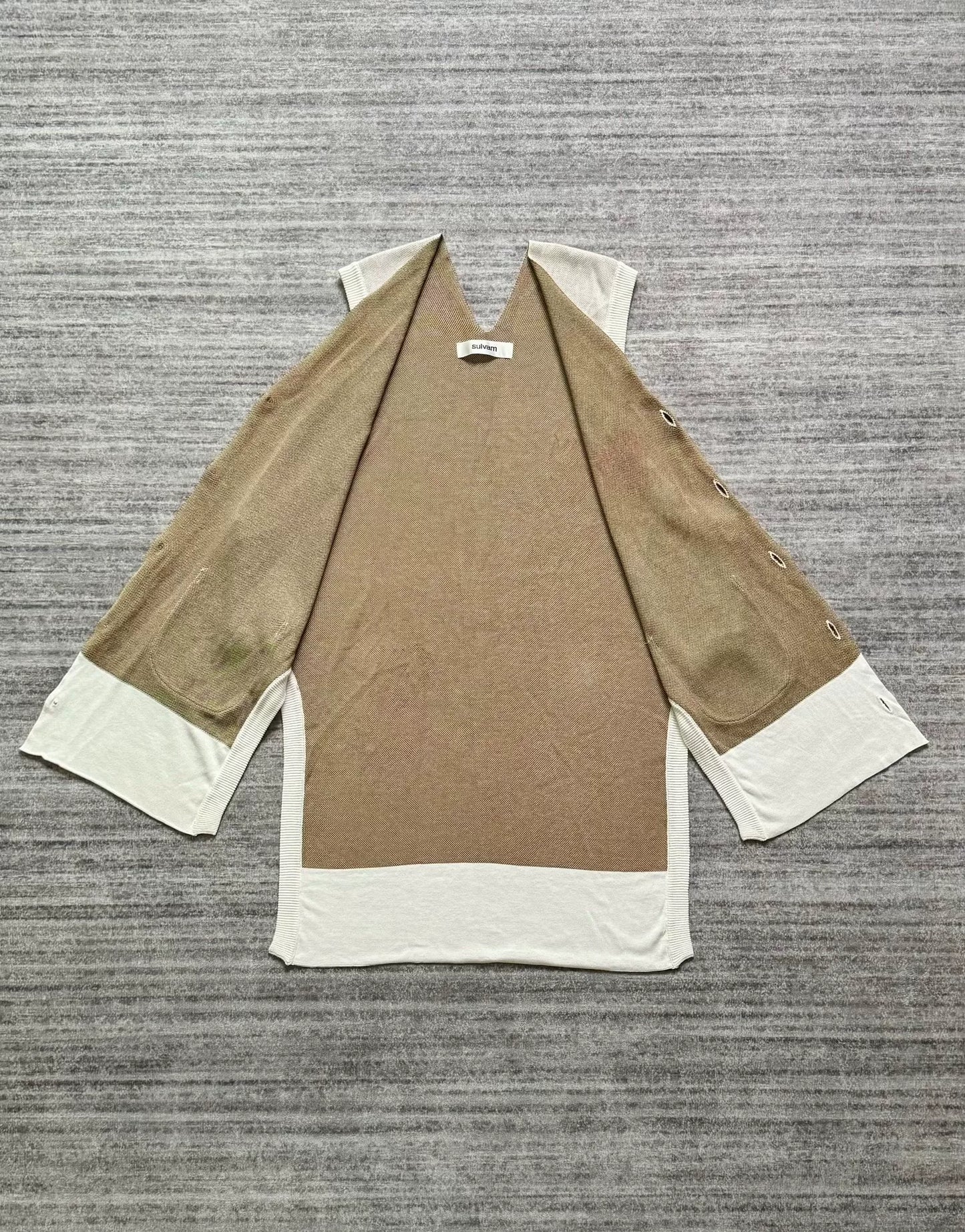 vintage floral knit sleeveless wool vest