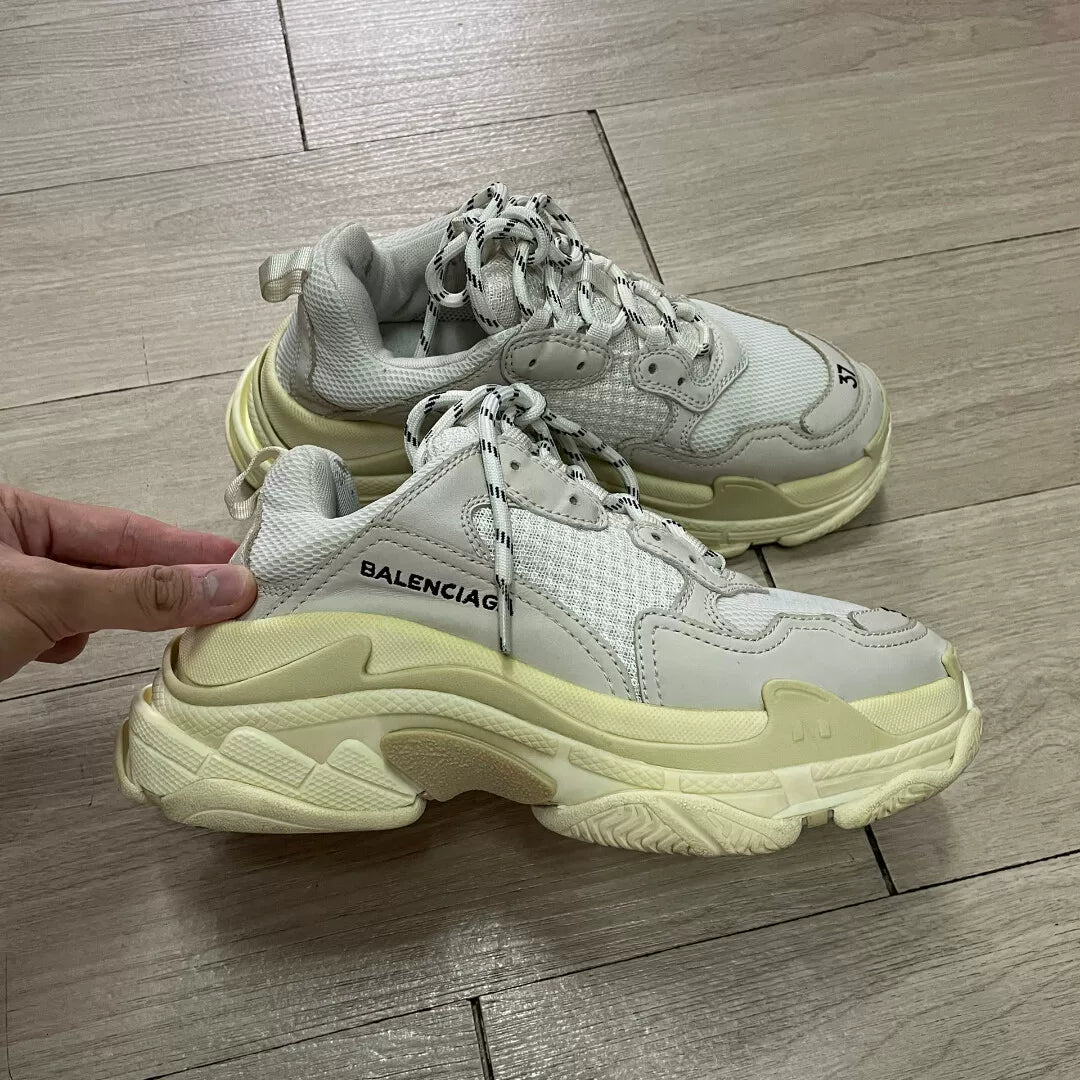Balenciaga Triple S Sneakers White Brown
