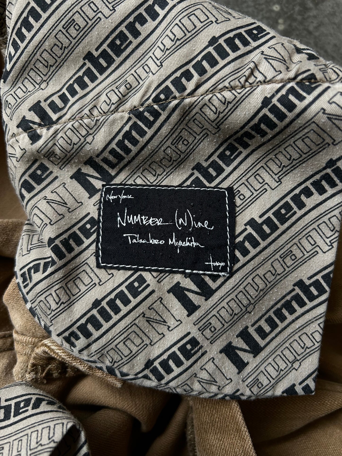 number nine skinny jeans in beige color