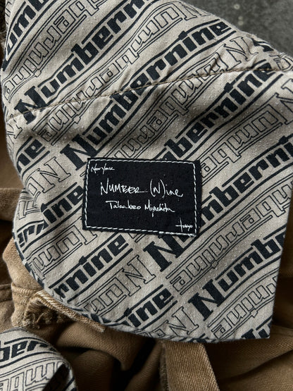 number nine skinny jeans in beige color