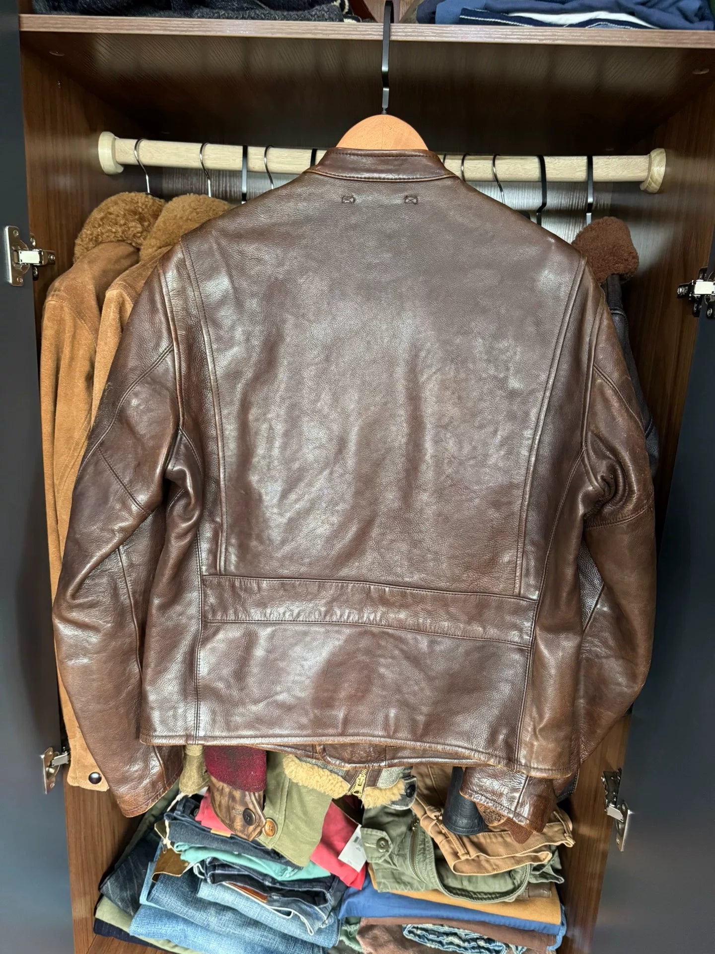 RRL Leather Jacket with Slight Wear