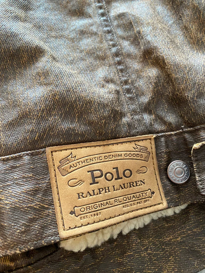 brown leather jacket with fur collar