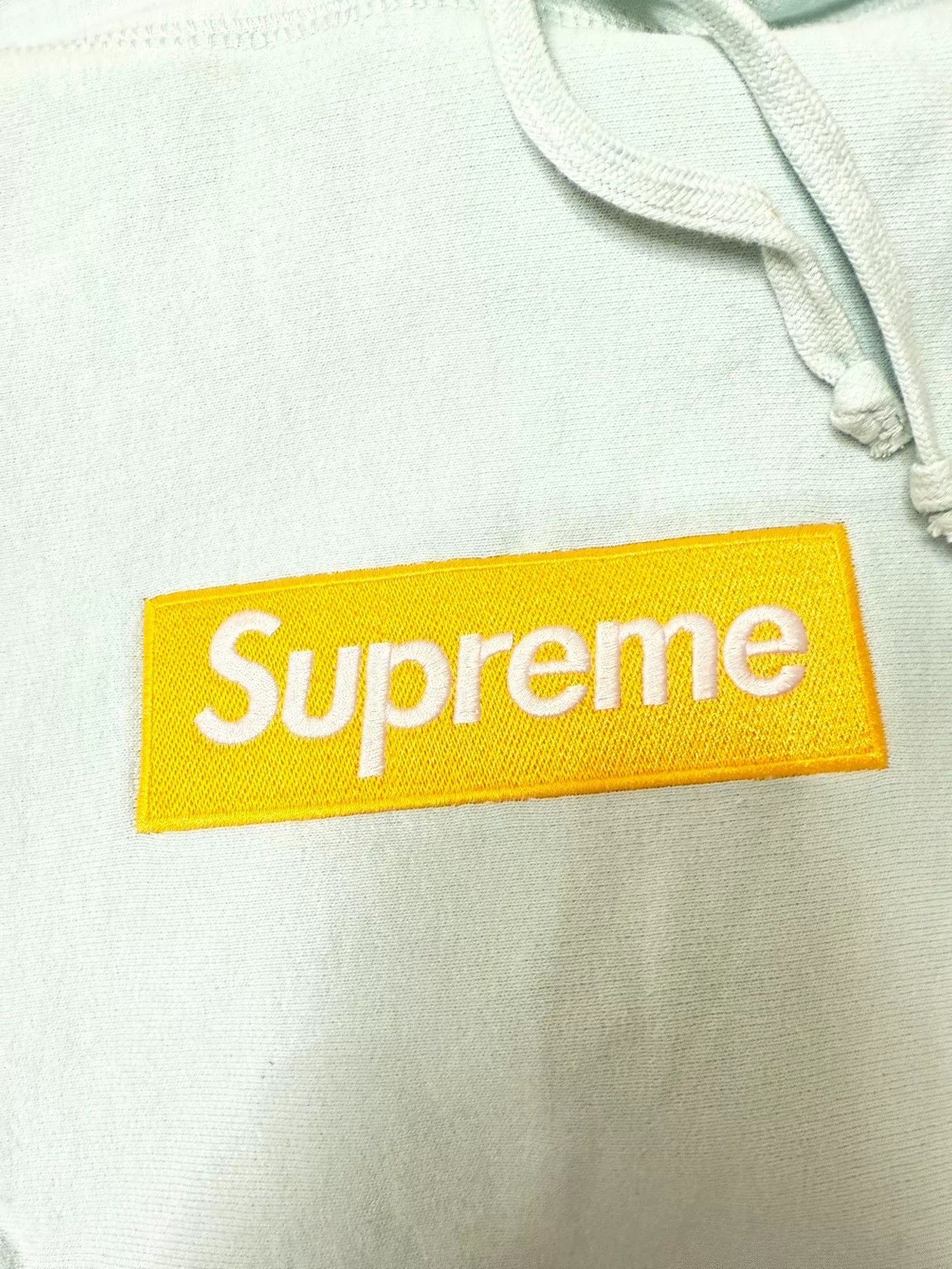 supreme fw17 box logo ice blue hoodie