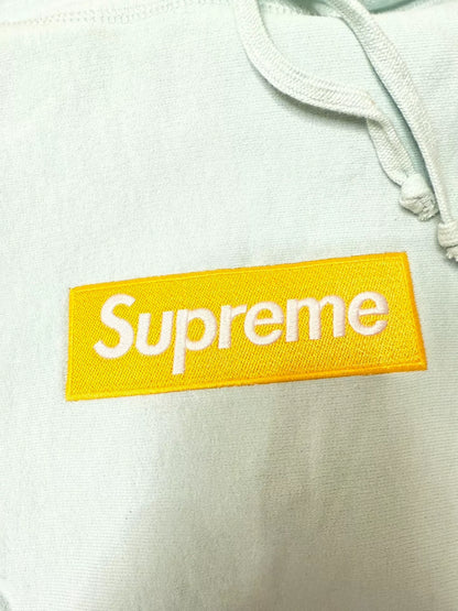 supreme fw17 box logo ice blue hoodie