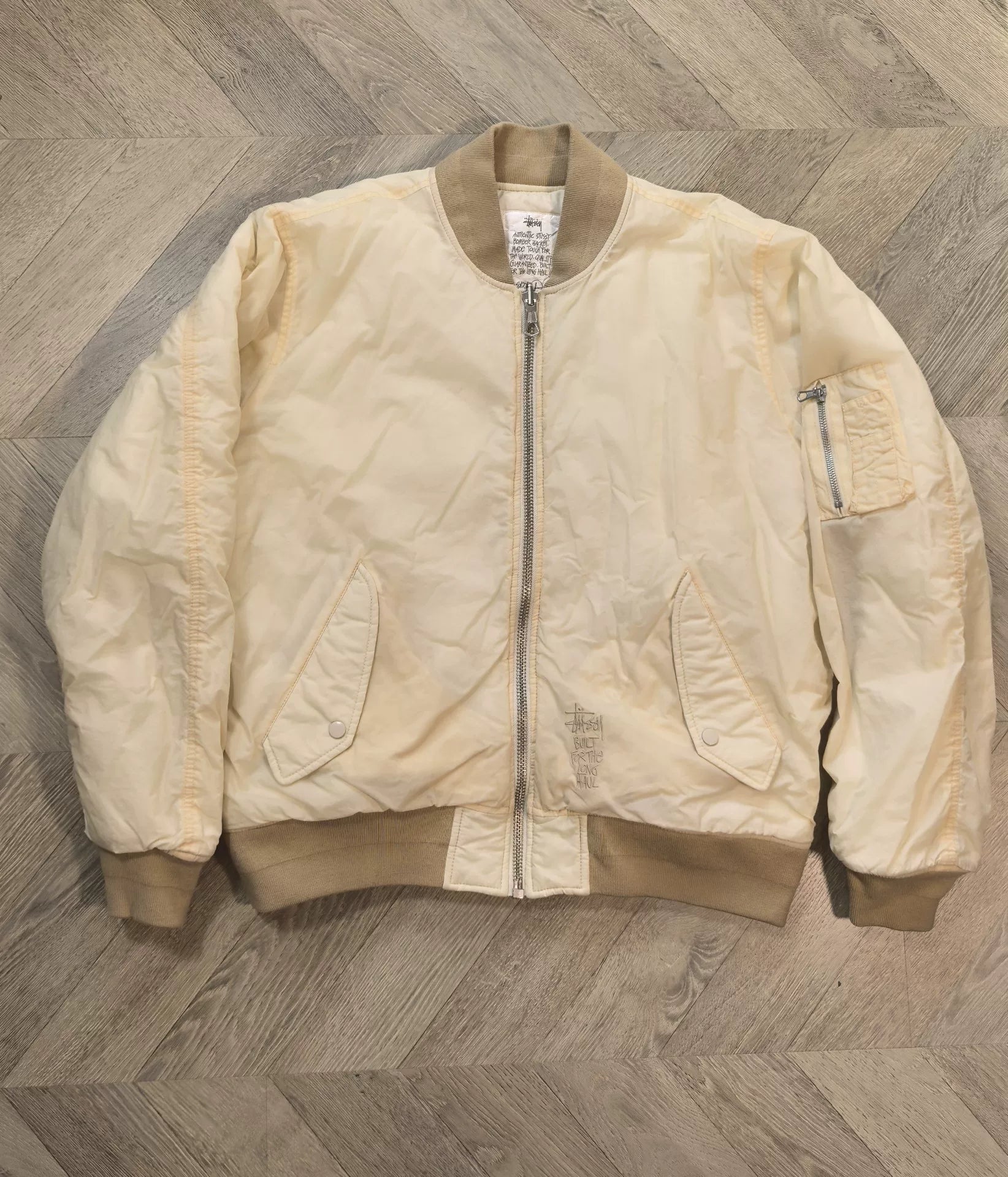 stussy waxed bomber jacket reversible autumn 2024