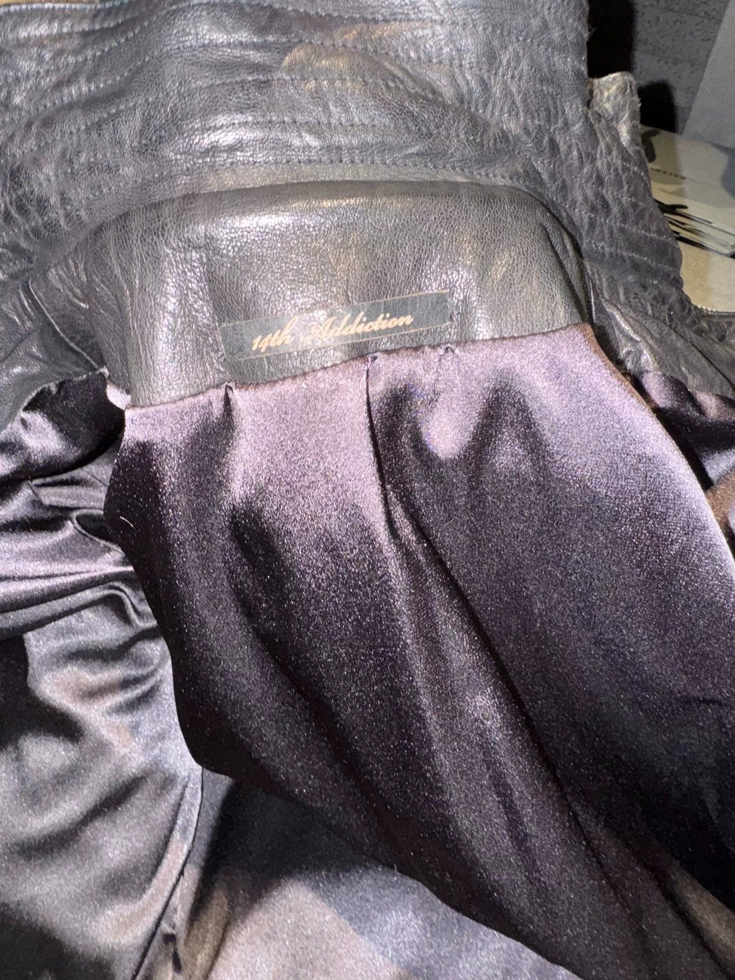 rare hooded leather jacket from 14th addiction