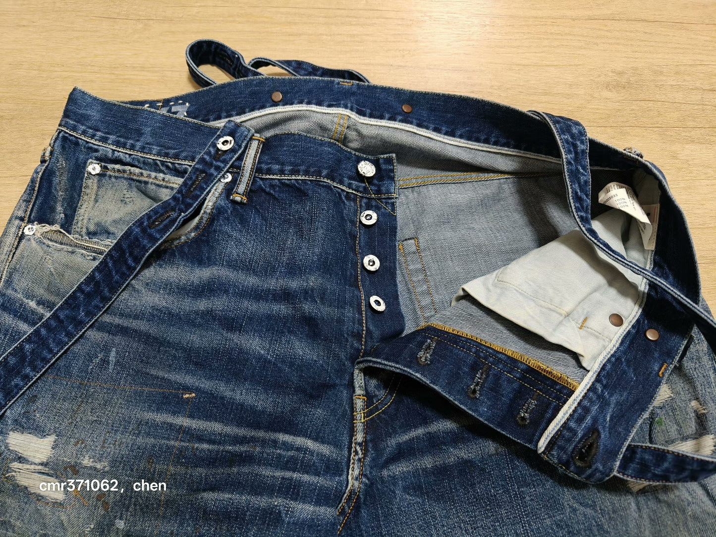 visvim TRAVAILLER BRACES DRY DENIM-7