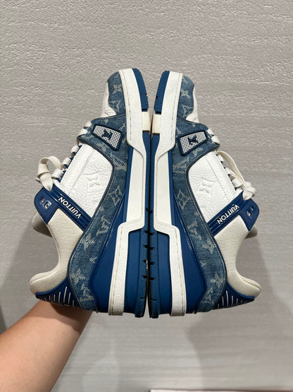 Louis Vuitton Denim Trainer Sneakers for Sale