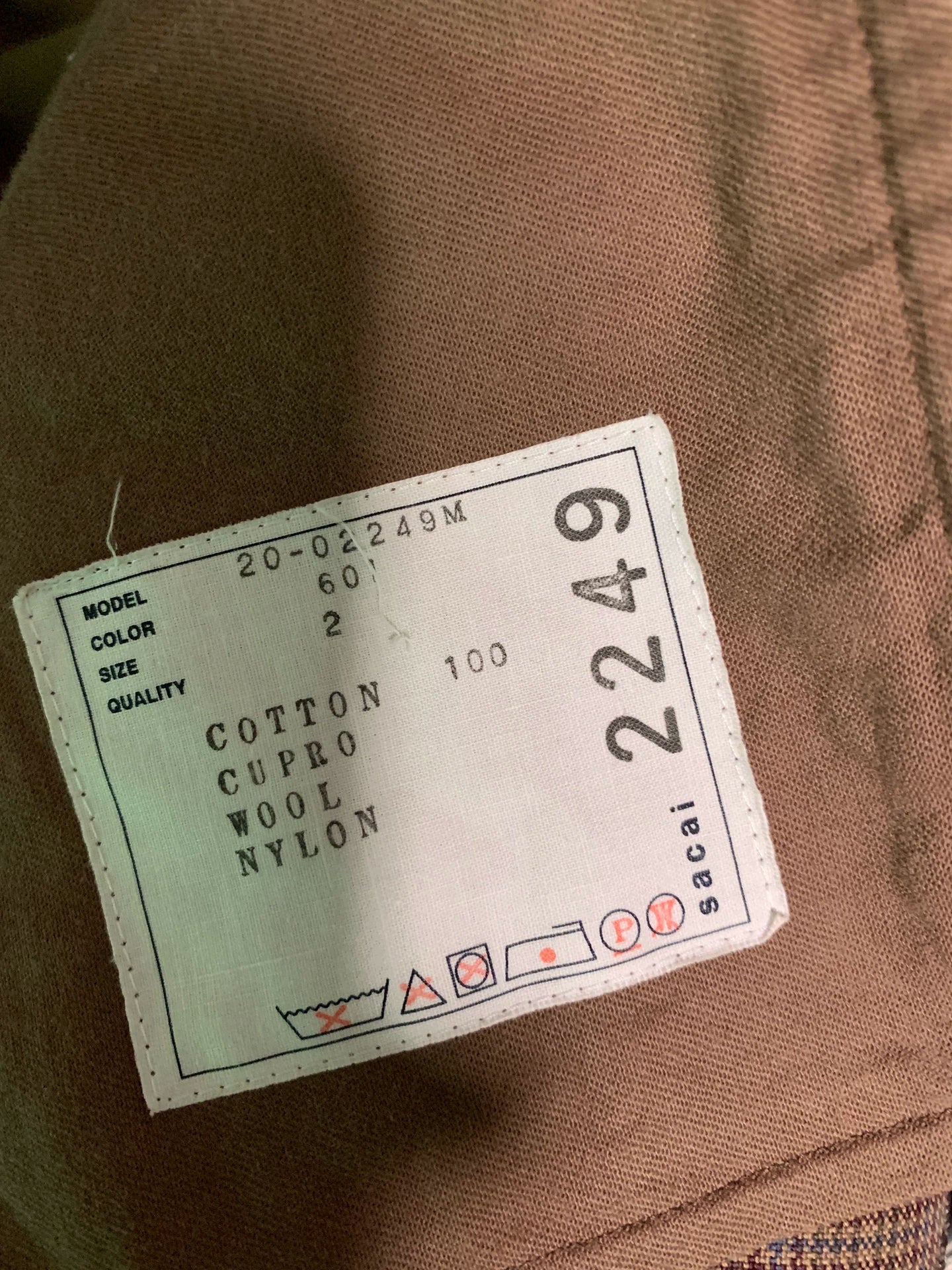 sacai classic men's patchwork blazer