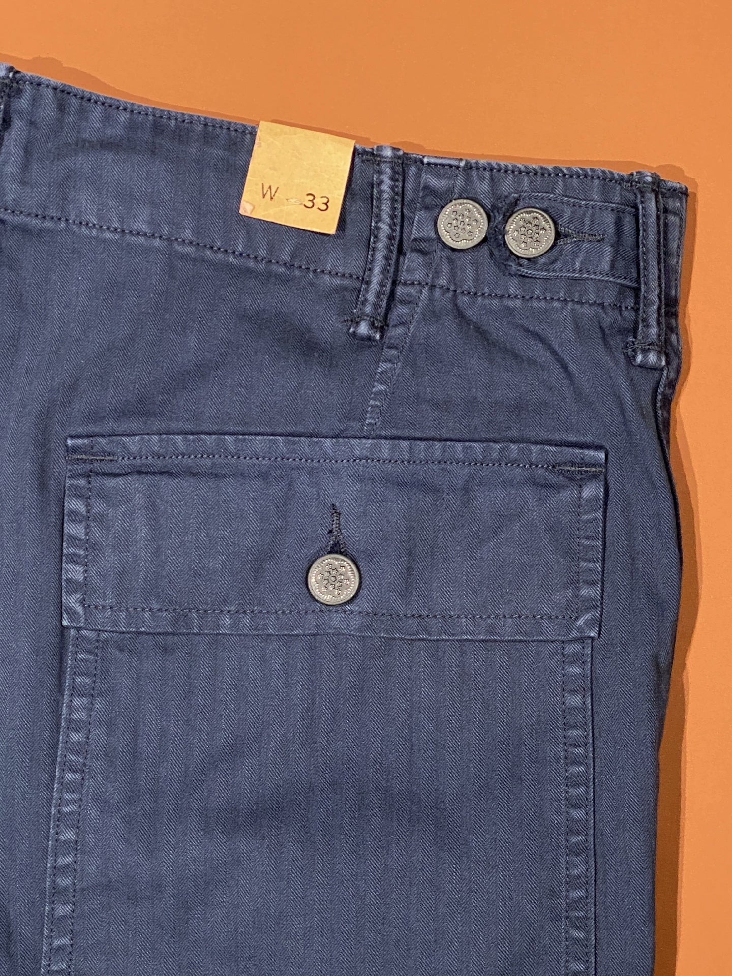 RRL Thirteen Star Herringbone Shorts