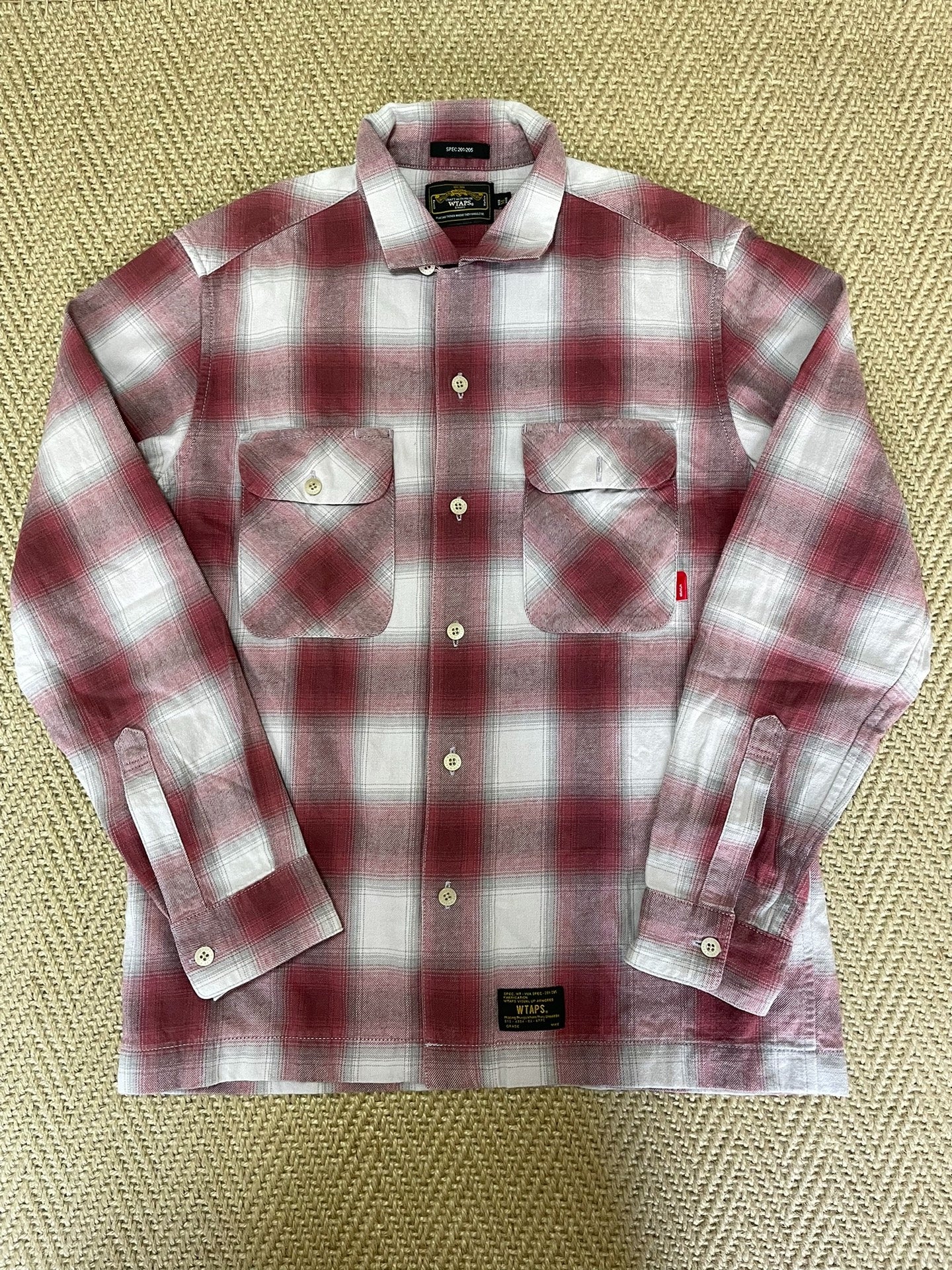 WTAPS VATOS Psychedelic Red Check Shirt