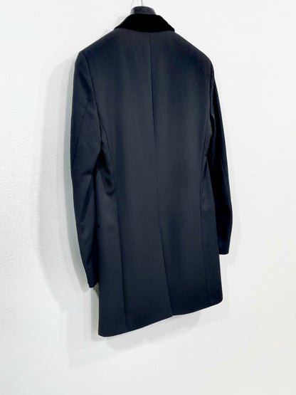 SAINT LAURENT Men's Black Wool Coat
