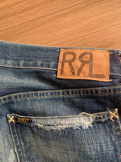RRL Ralph Lauren Slim Fit Distressed Jeans