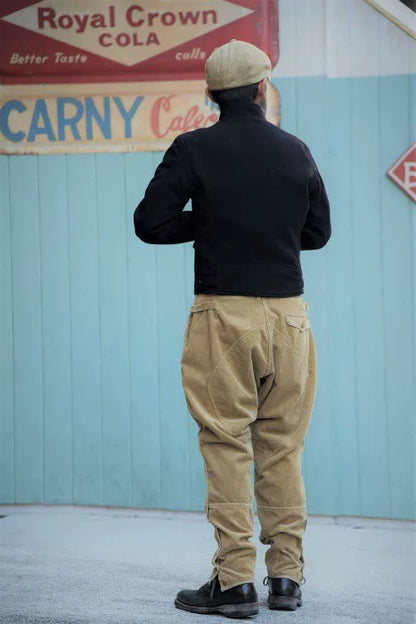 stylish corduroy riding pants in light khaki