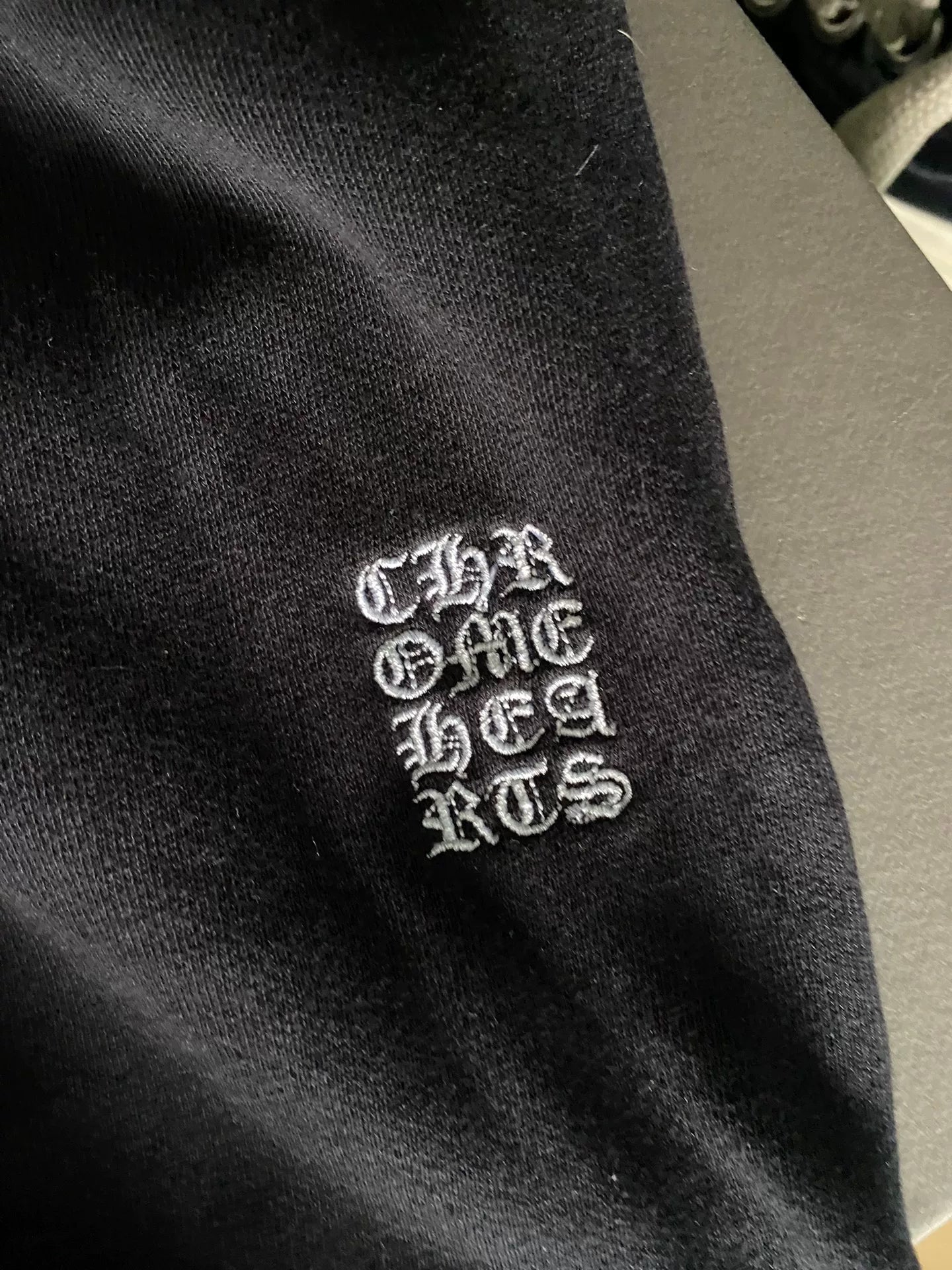 Chrome Hearts Black Logo Embroidered Shorts