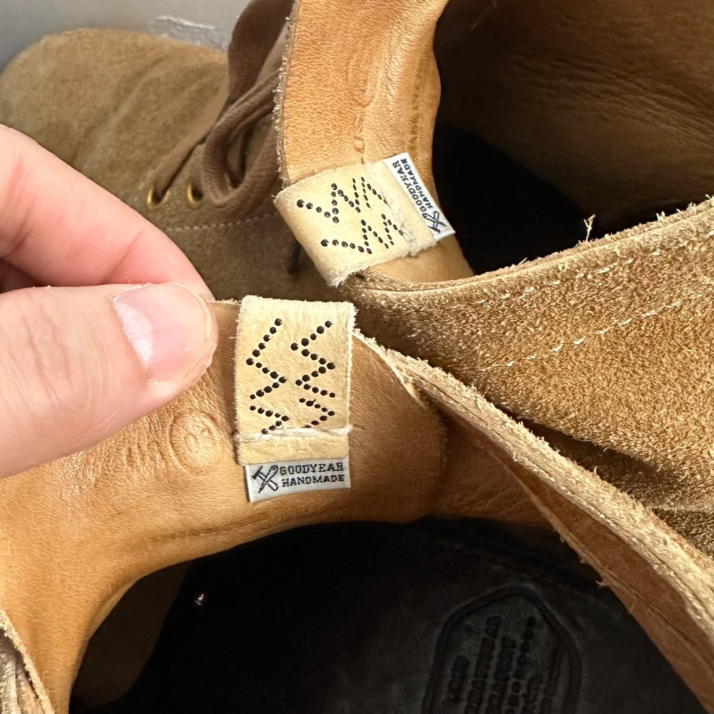 visvim brigadier suede boots in camel
