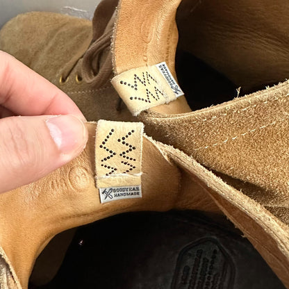 visvim brigadier suede boots in camel