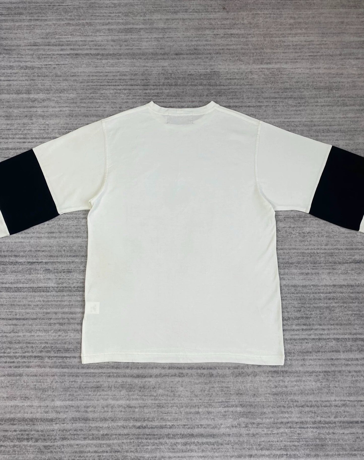 black and white rope knot long sleeve tee