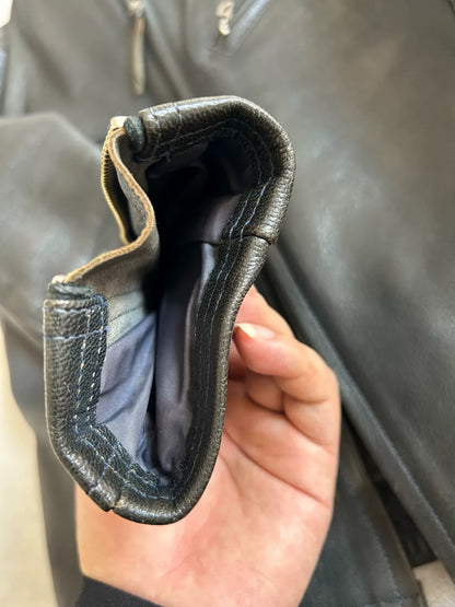 freewheelers black leather biker jacket