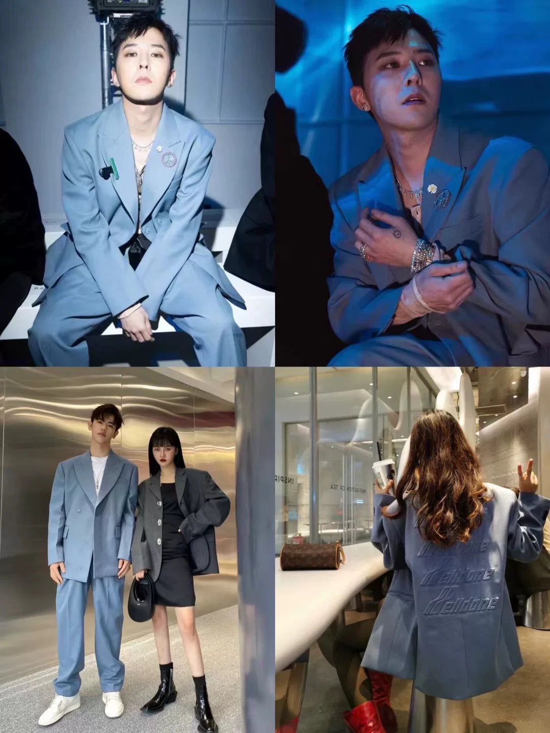 we11done oversized blue suit jacket