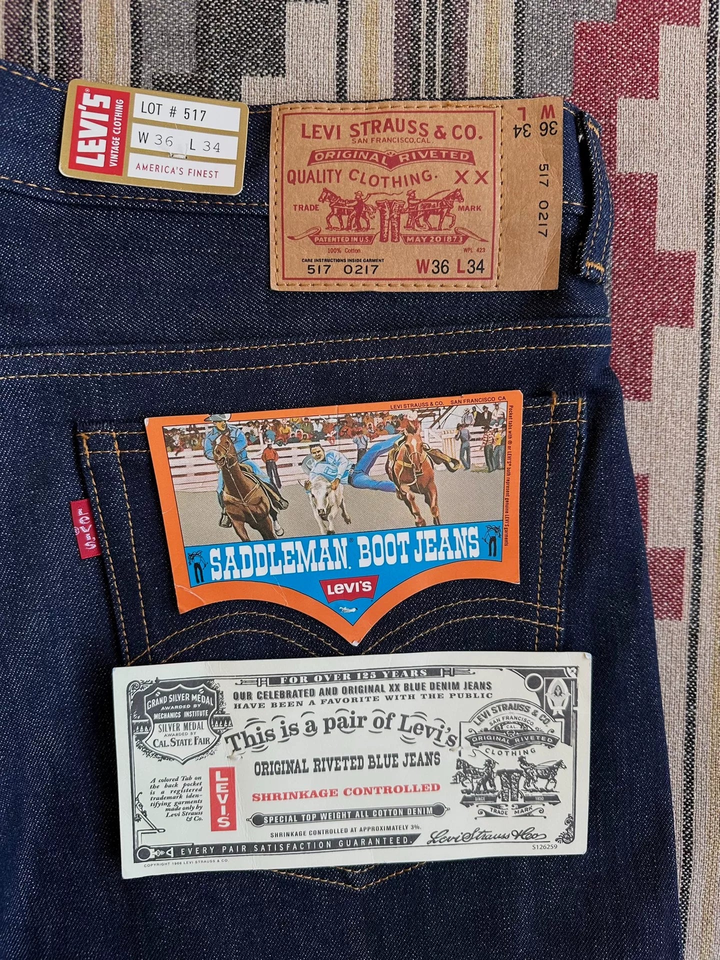 levi's lvc 1970s bootcut jeans indigo