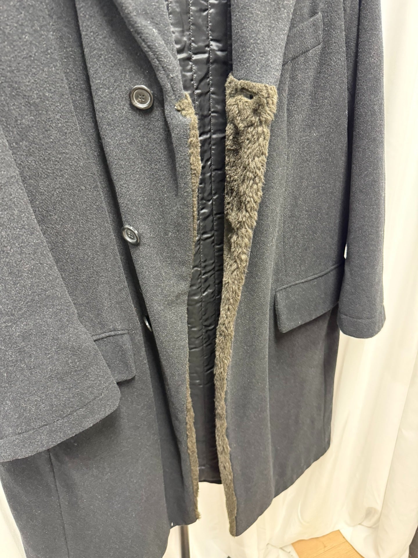 Dries Van Noten Fur Collar Loose Coat