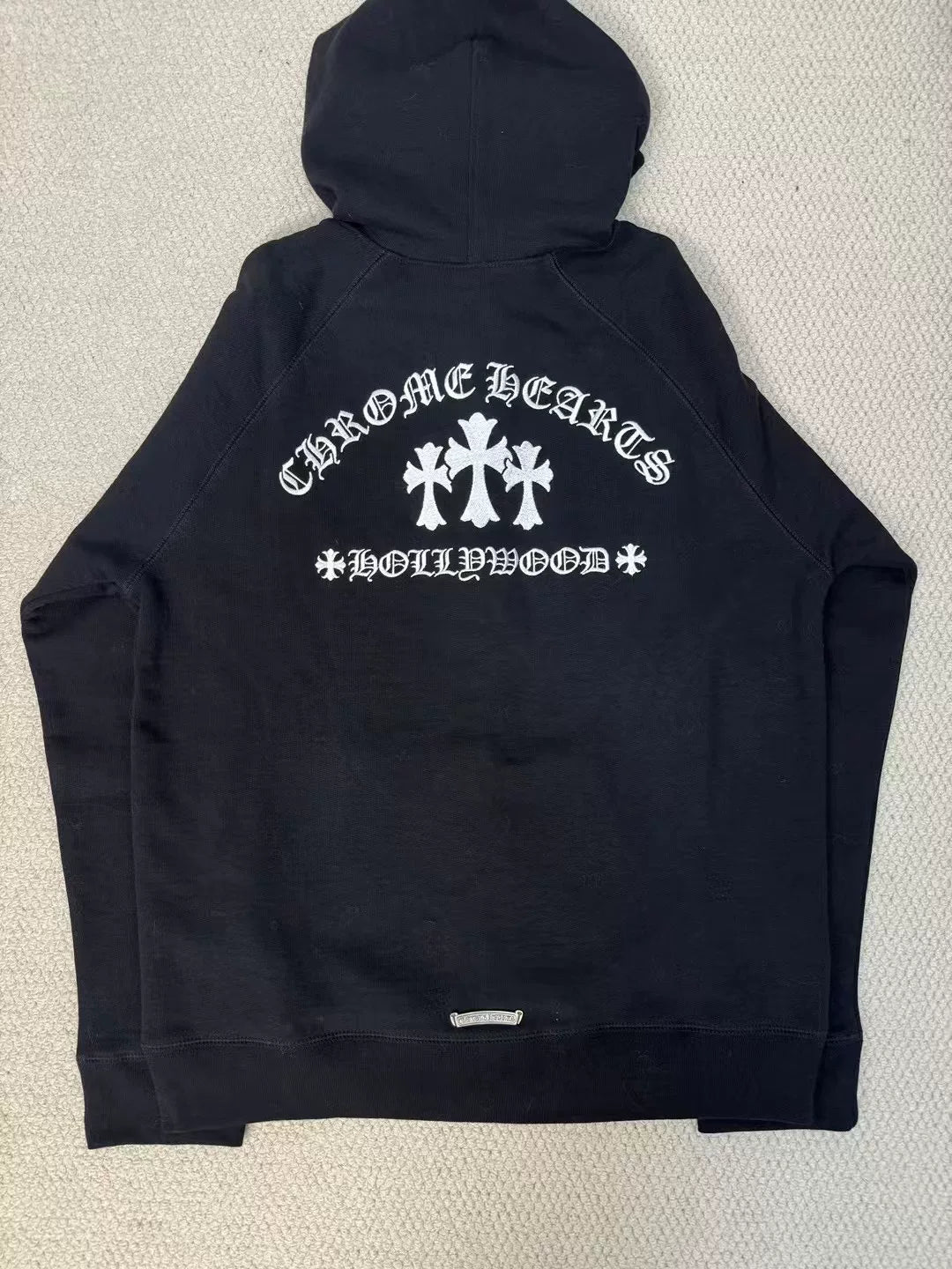 Chrome Hearts  Cross Sanskrit Embroidery Zip Hoodie