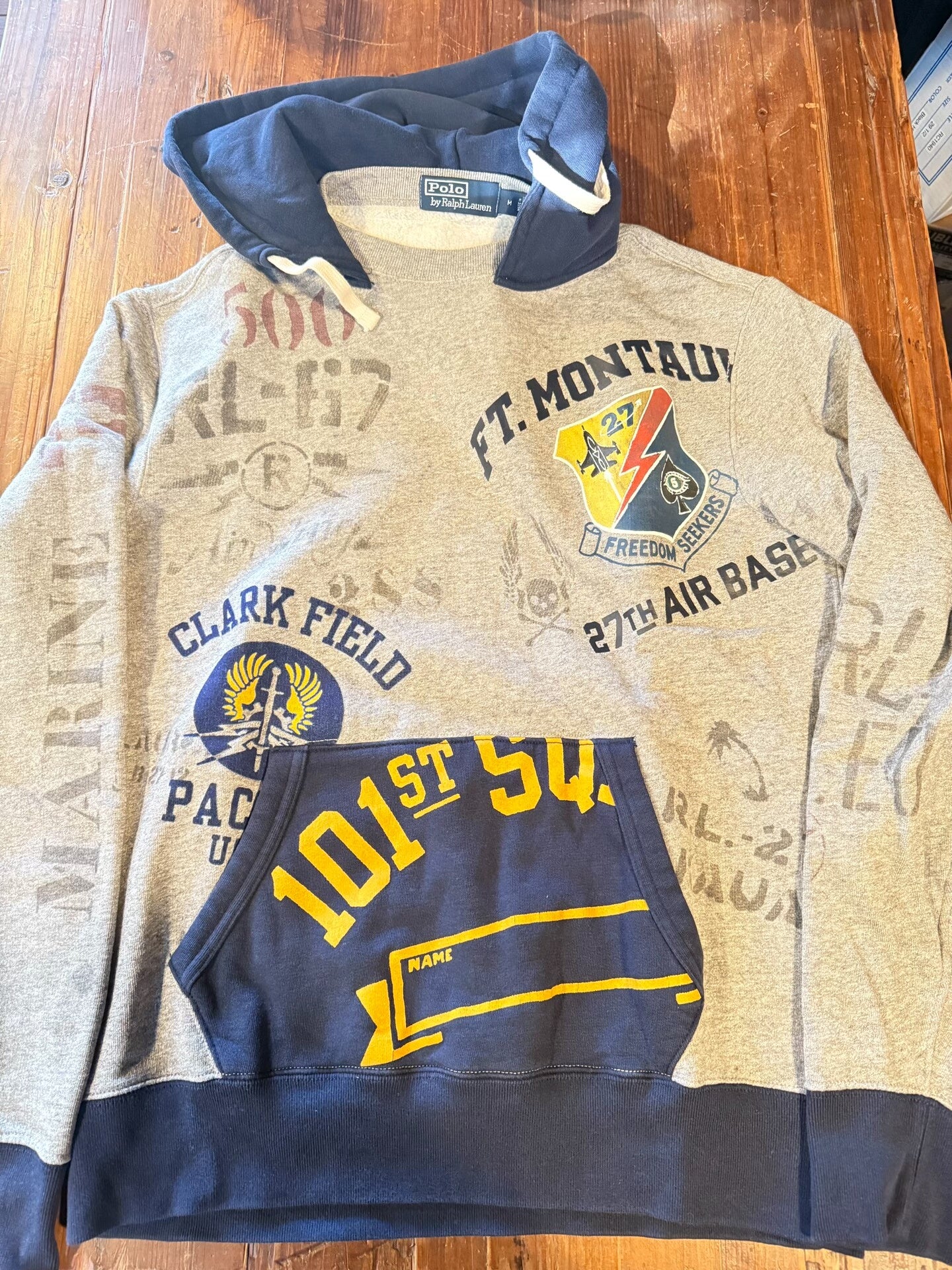 Polo Ralph Lauren Gray Blue Graphic Top