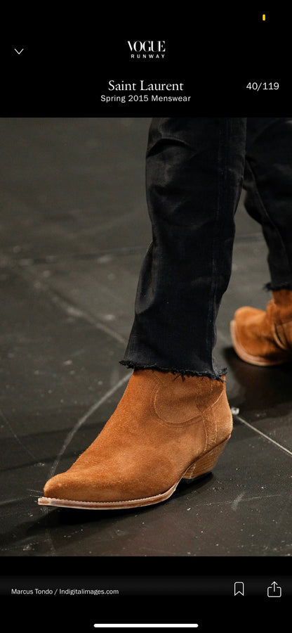 Saint Laurent SS15 Suede Boots GD Style