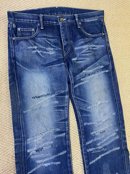vintage neighborhood distressed denim pants