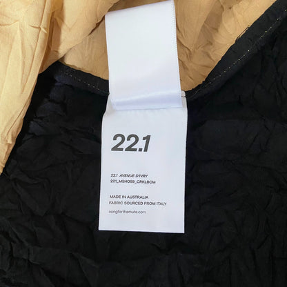 black and yellow short sleeve Hawaiian shirt