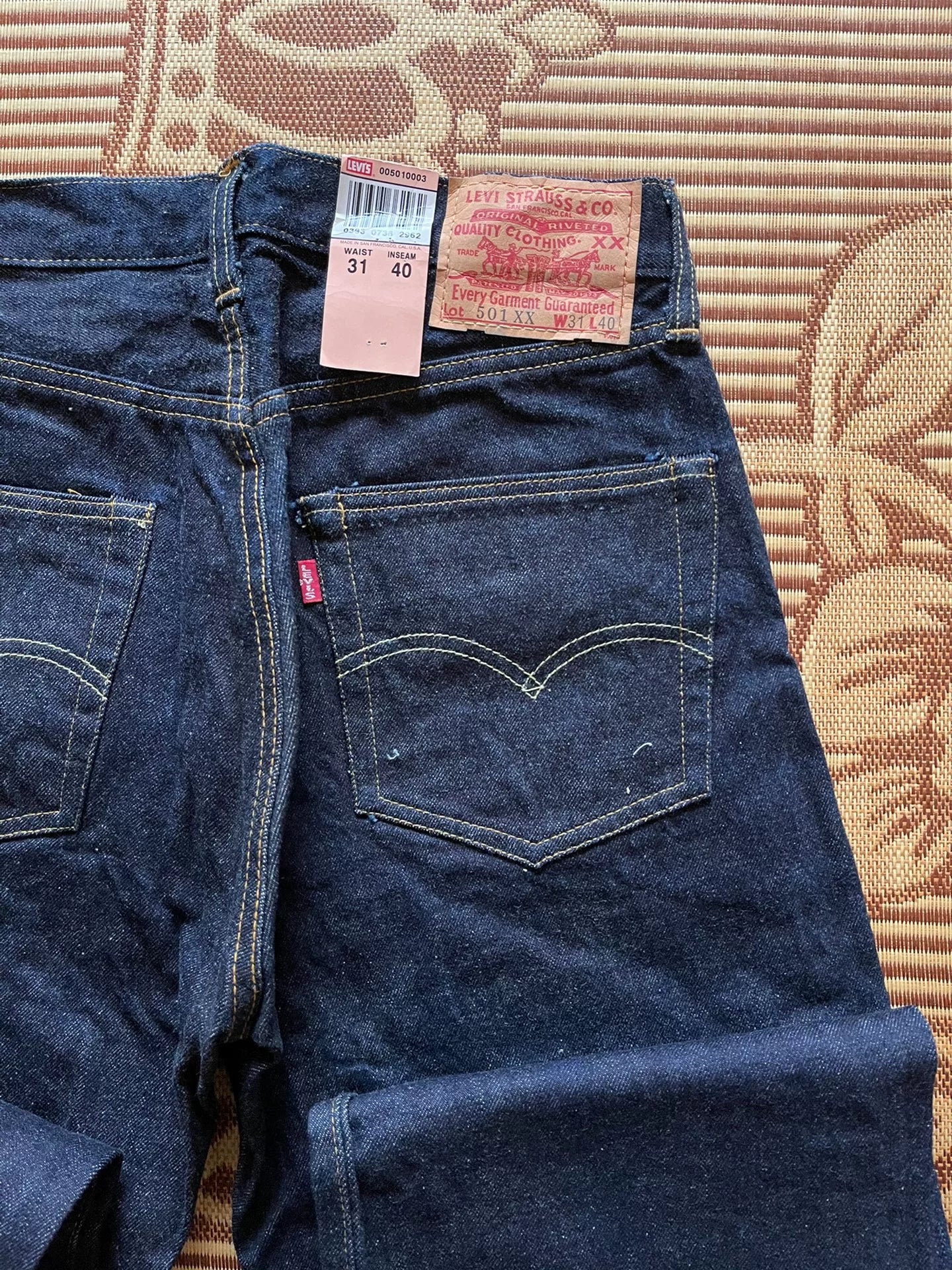 Levi's 501xx 1955 Raw Denim Jeans