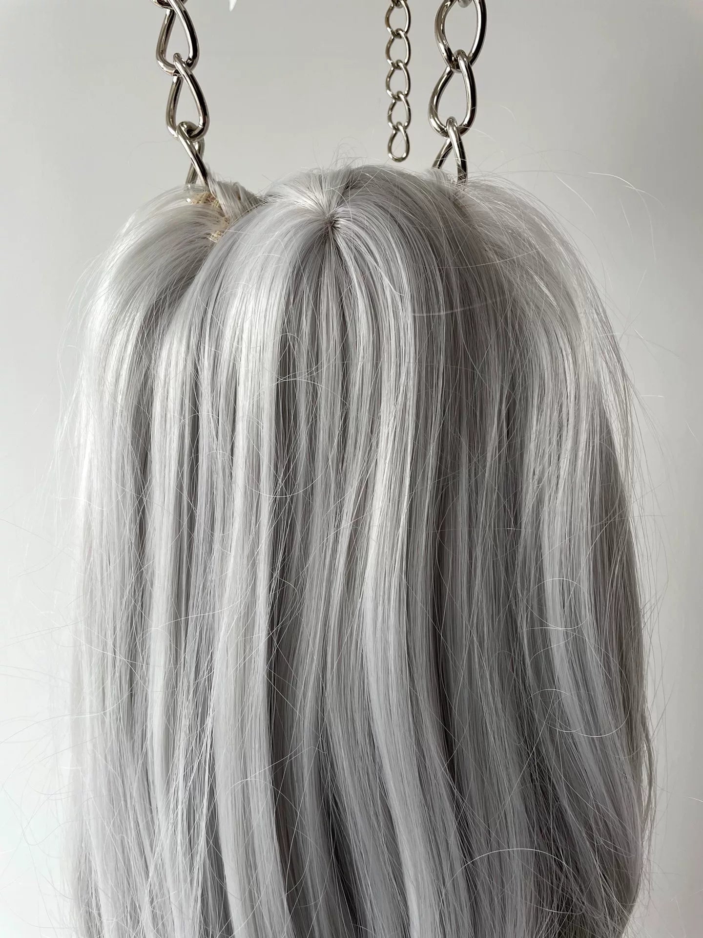 Comme des Garcons Silver Wig Necklace