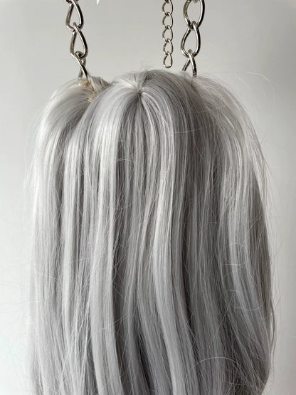Comme des Garcons Silver Wig Necklace