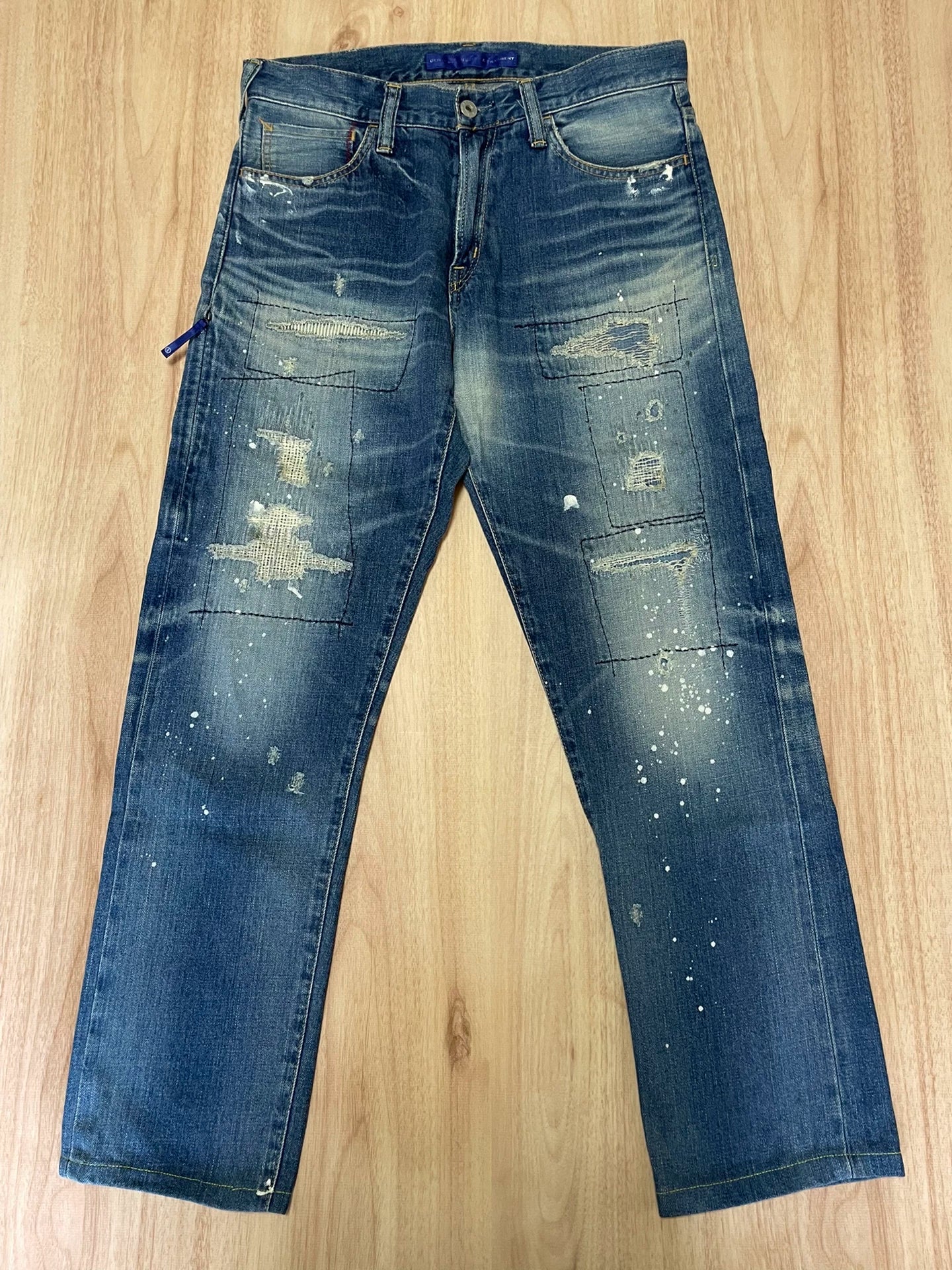 Vanquish Fragment Washed Distressed Jeans