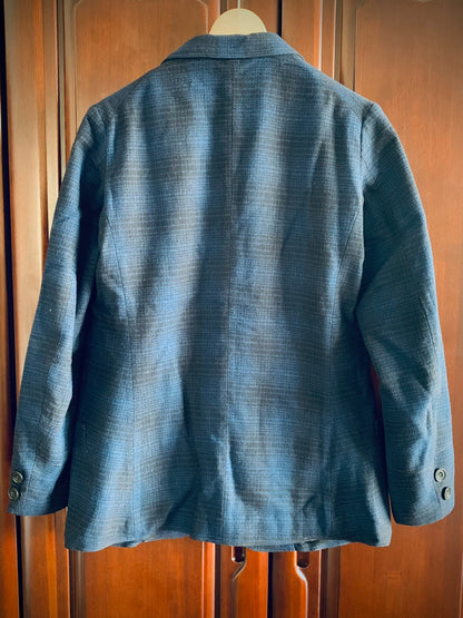 classic blue check blazer size 38