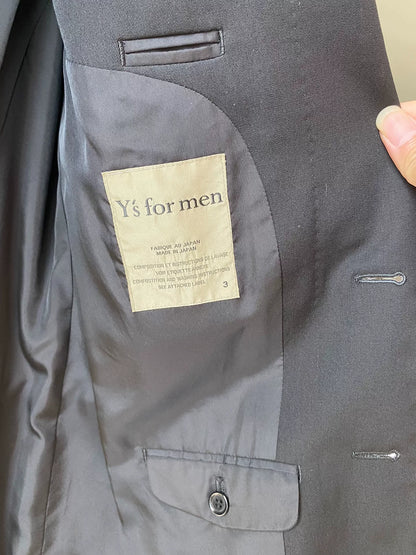 Yohji Yamamoto Y's Black Wool Suit Jacket